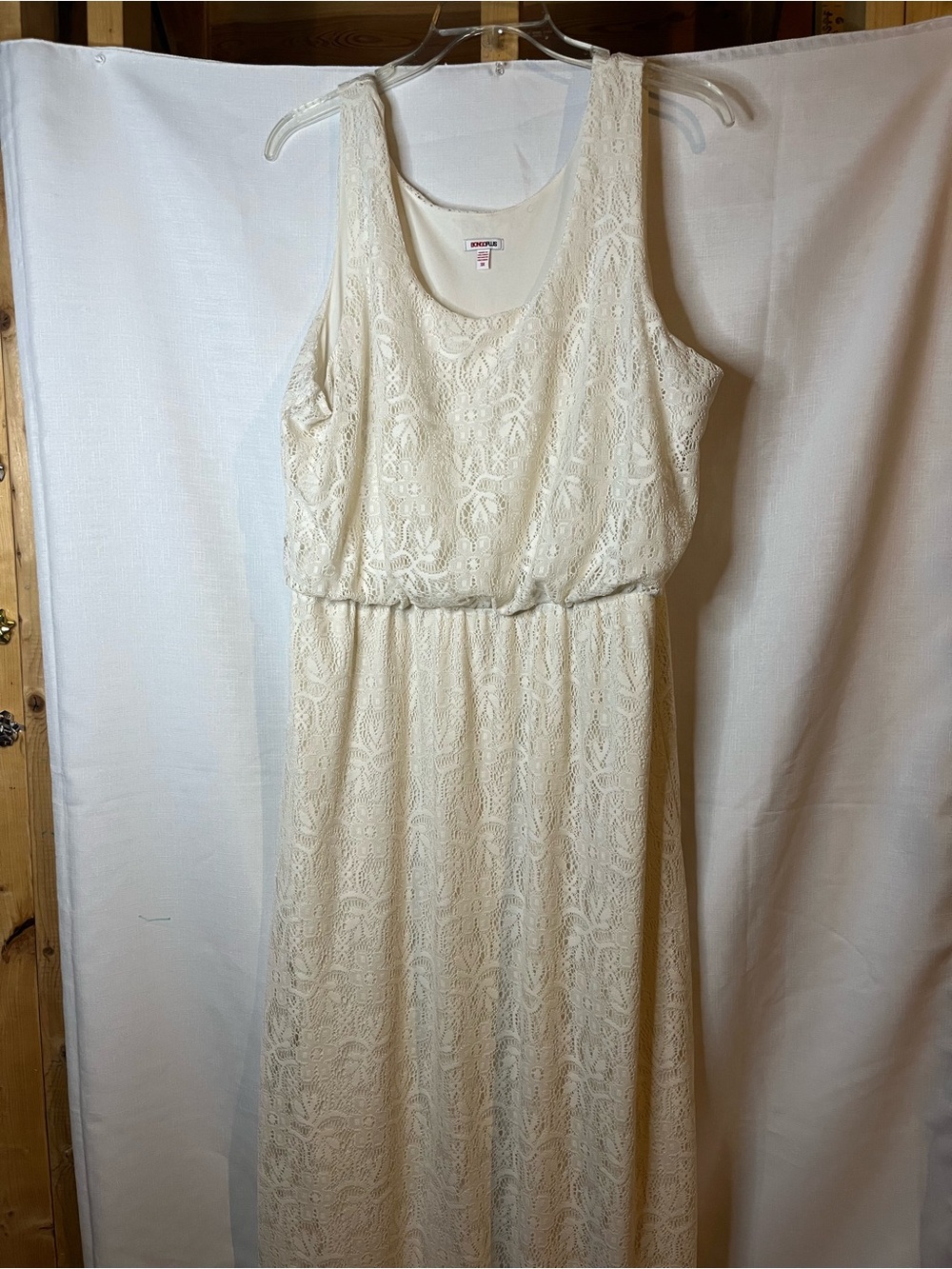 Cream Lace Maxi Dress bongo plus size 3 xl